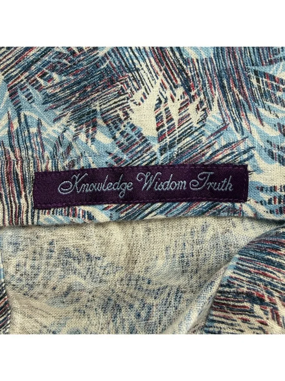 Robert Graham Shirt Men Small Blue Morrone Tropical Linen Short Sleeve Button Up